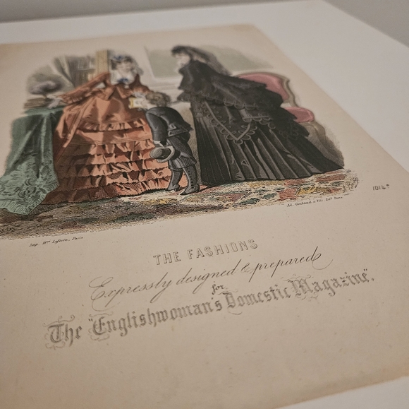 Genuine 1800s The Englishwoman's Domestic Magazine Illustration #1014B - Picture 3 of 3